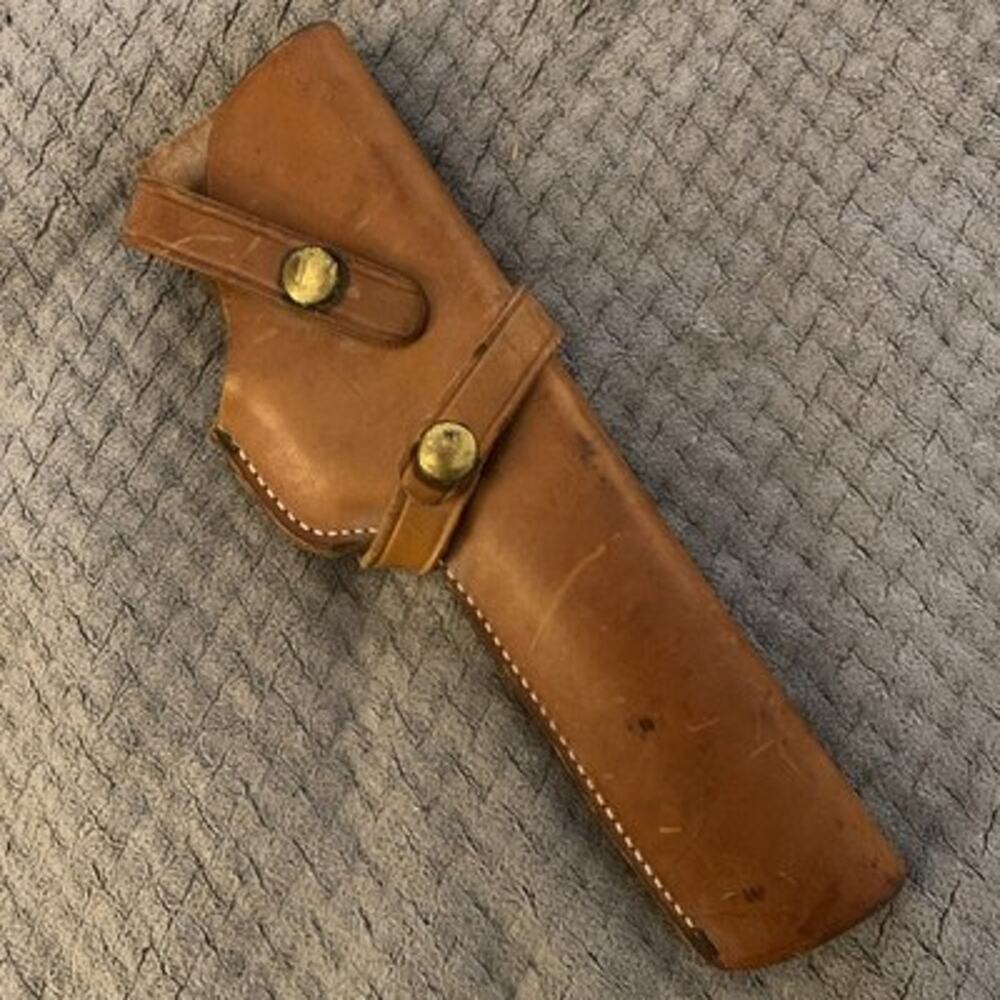Vintage Brauer Bros St Louis Leather Holster Brown USA Western H36